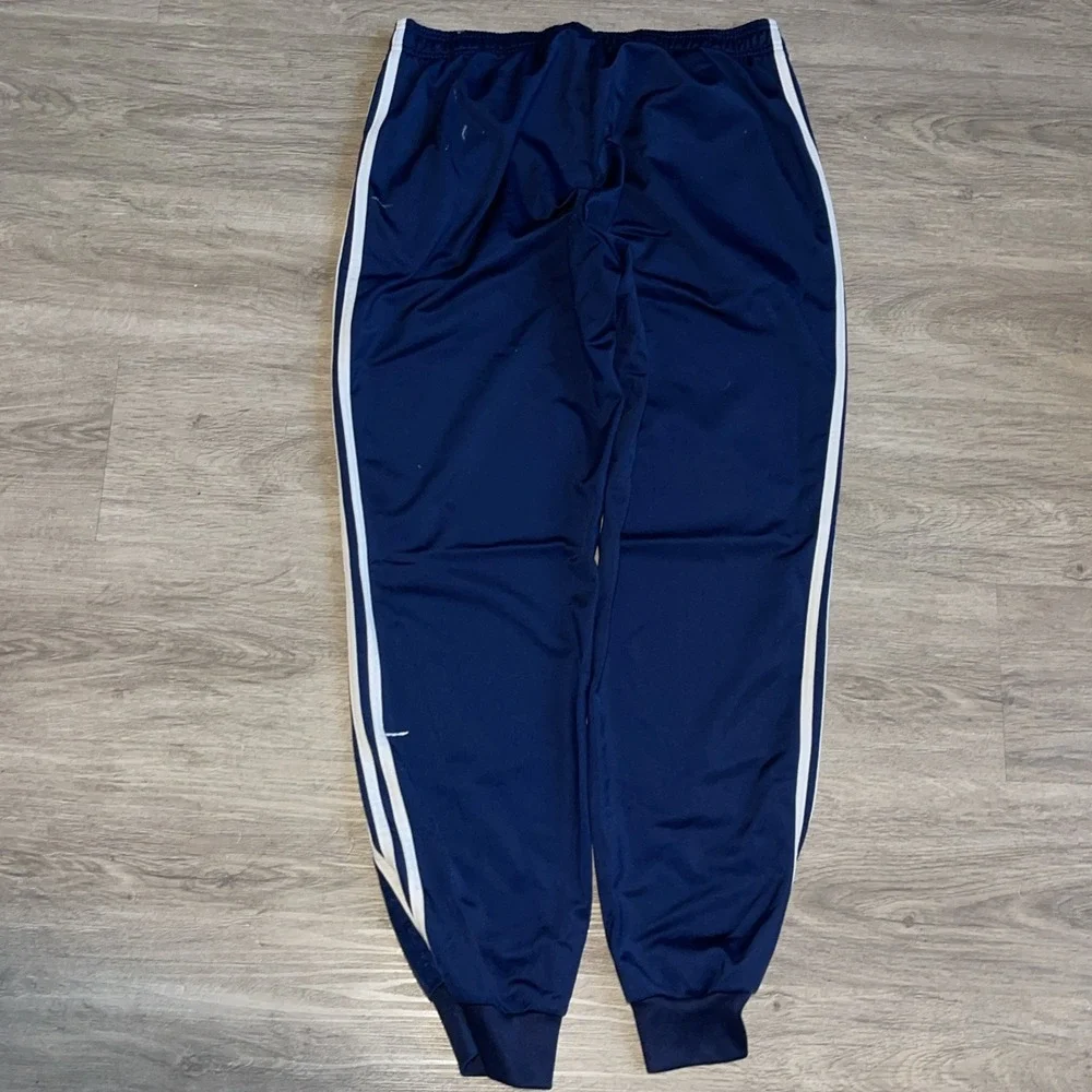 Large- Adidas Men's Navy Blue 3 Stripe Joggers